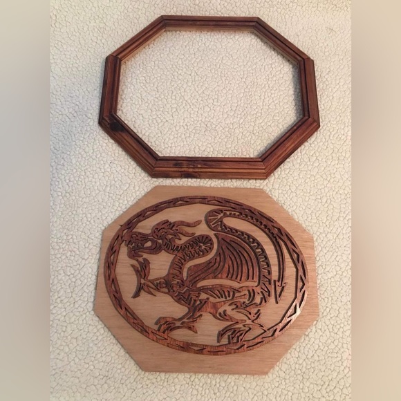 Wood Hand Carved Dragon Detailed Artwork Art Home Decor
Sold as shown in picture - Picture 7 of 12